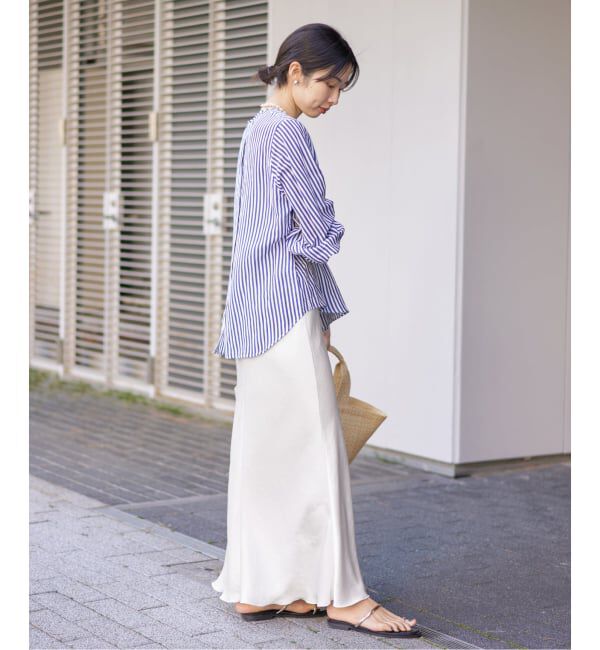 IENA「《追加13》ダブルサテンスカート」|スカート|