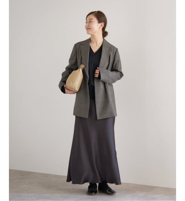 IENA「《追加13》ダブルサテンスカート」|スカート|