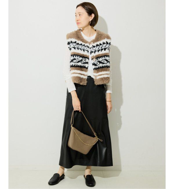 SLOBE IENA「フェイクファーニットベスト」|ベスト・ジレ|