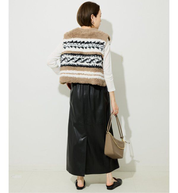 SLOBE IENA「フェイクファーニットベスト」|ベスト・ジレ|