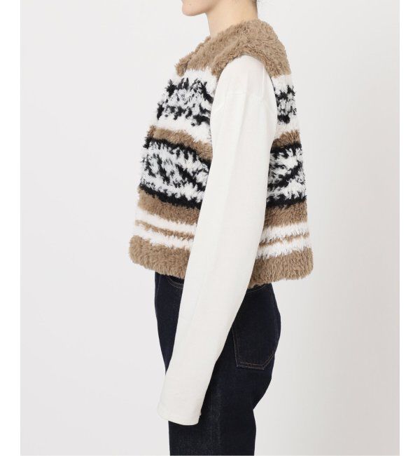 SLOBE IENA「フェイクファーニットベスト」|ベスト・ジレ|