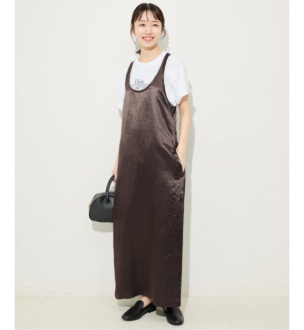 SLOBE IENA「《吸水速乾》リキッドサテンタンクワンピース」|ワンピース|