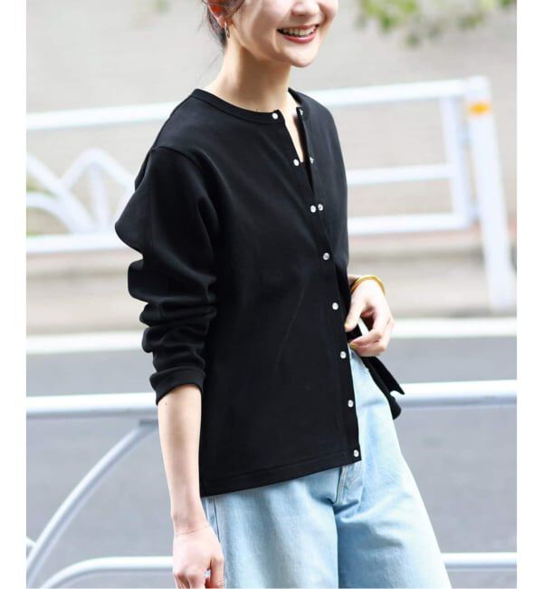 SLOBE IENA「《WEB限定/追加》フライスパールボタンカーディガン」|カーディガン|