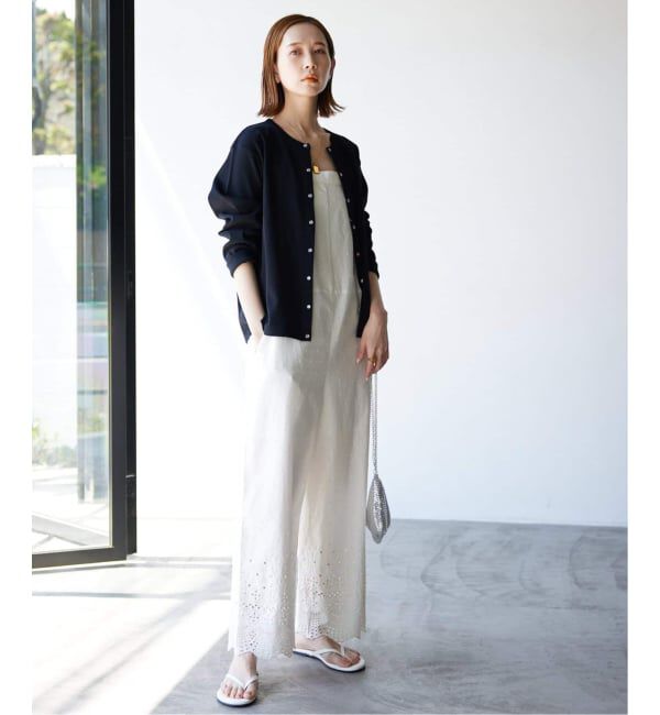 SLOBE IENA「《WEB限定/追加》フライスパールボタンカーディガン」|カーディガン|