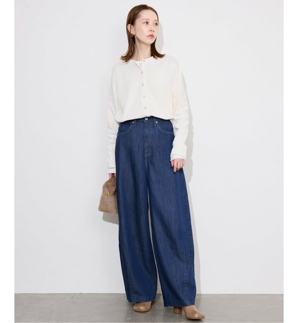 SLOBE IENA「《WEB限定/追加》フライスパールボタンカーディガン」|カーディガン|