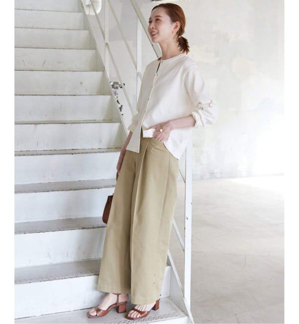 SLOBE IENA「《WEB限定/追加》フライスパールボタンカーディガン」|カーディガン|