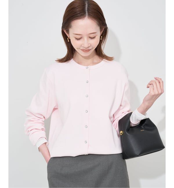 SLOBE IENA「《WEB限定/追加》フライスパールボタンカーディガン」|カーディガン|