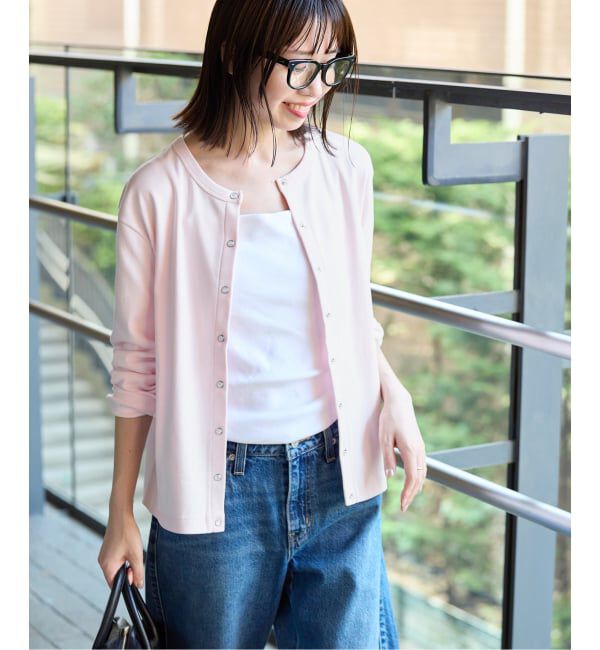 SLOBE IENA「《WEB限定/追加》フライスパールボタンカーディガン」|カーディガン|