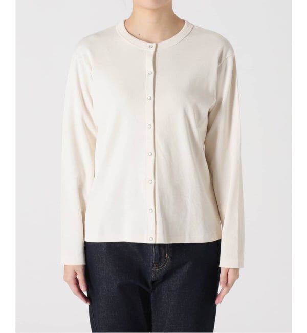 SLOBE IENA「《WEB限定/追加》フライスパールボタンカーディガン」|カーディガン|