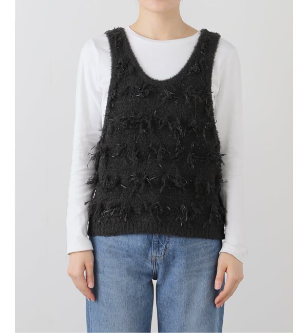 SLOBE IENA「フリンジタンクトップ」|ニット・セーター|