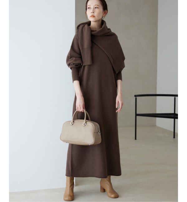 SLOBE IENA「《WEB限定/追加》ウォッシャブルスムース ニットワンピース」|ワンピース|