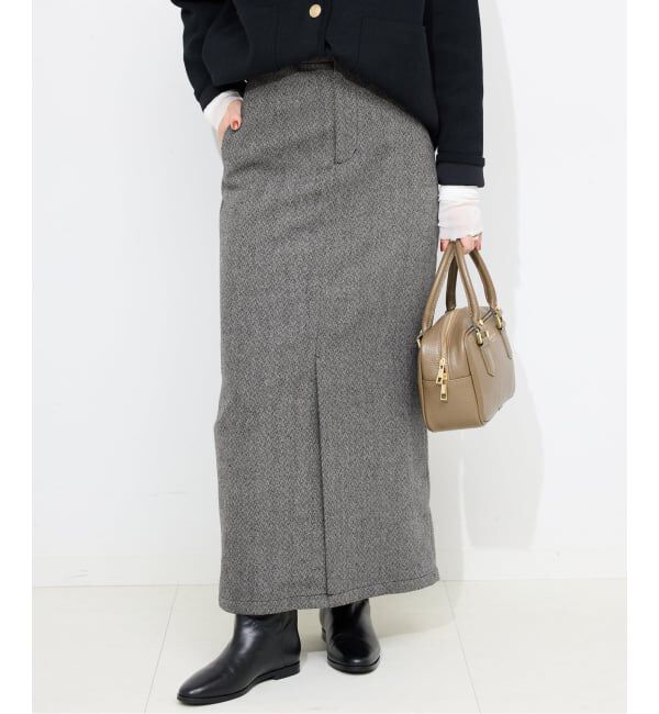 SLOBE IENA「ツイードリラックスIラインスカート」|スカート|
