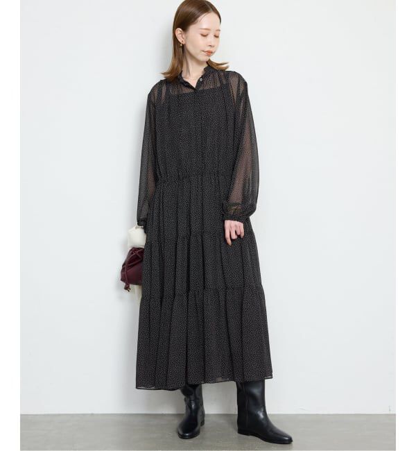 SLOBE IENA「【Jeu de Coeurs & Pois】ドットハートワンピース」|ワンピース|