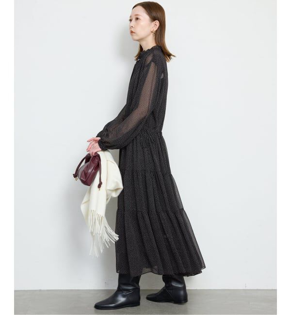 SLOBE IENA「【Jeu de Coeurs & Pois】ドットハートワンピース」|ワンピース|