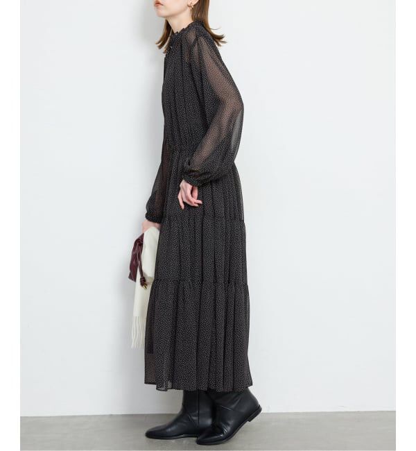 SLOBE IENA「【Jeu de Coeurs & Pois】ドットハートワンピース」|ワンピース|