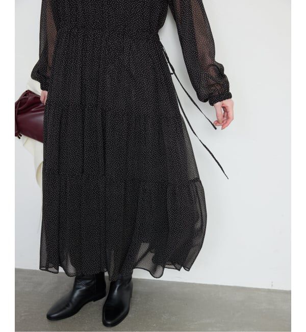 SLOBE IENA「【Jeu de Coeurs & Pois】ドットハートワンピース」|ワンピース|