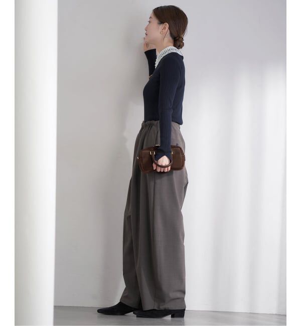 IENA「《追加》レース襟 RIBホールガーメントプルオーバー」|ニット・セーター|