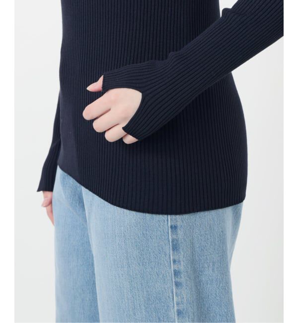 IENA「《追加》レース襟 RIBホールガーメントプルオーバー」|ニット・セーター|