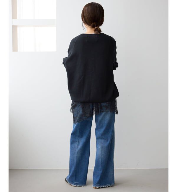 SLOBE IENA「《追加4》レースコンビカットソー」|Tシャツ・カットソー|