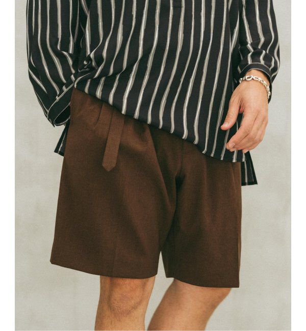 EDIFICE「シャンタン ベルテッド 2プリーツ ショーツ」|その他|