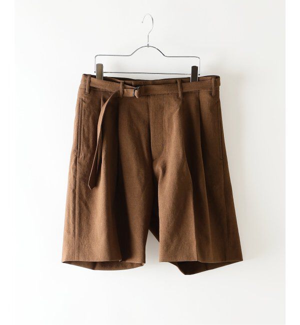 EDIFICE「シャンタン ベルテッド 2プリーツ ショーツ」|その他|