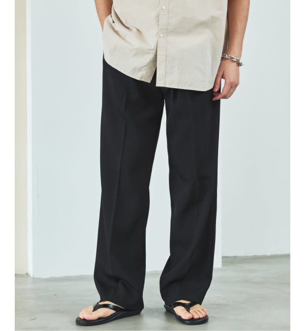 EDIFICE「ウールドビー カルゼ パンツ」|スラックス|ブラック