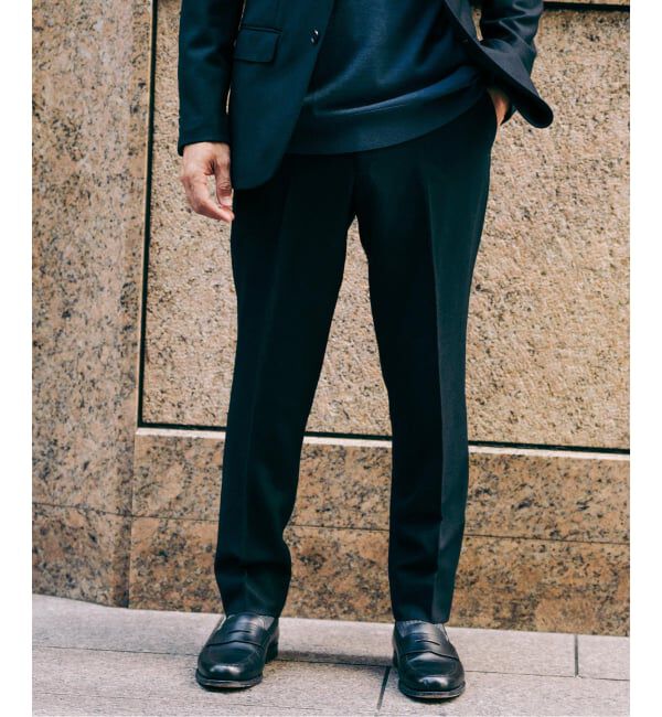 EDIFICE「SUPER 120&rsquo;s ウールサキソニー テーパードパンツ【セットアップ着用可能】」|スラックス|