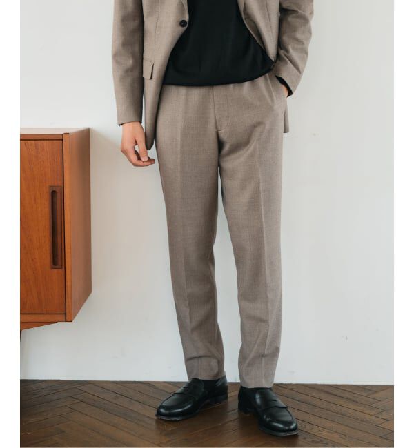 EDIFICE「SUPER 120&rsquo;s ウールサキソニー テーパードパンツ【セットアップ着用可能】」|スラックス|