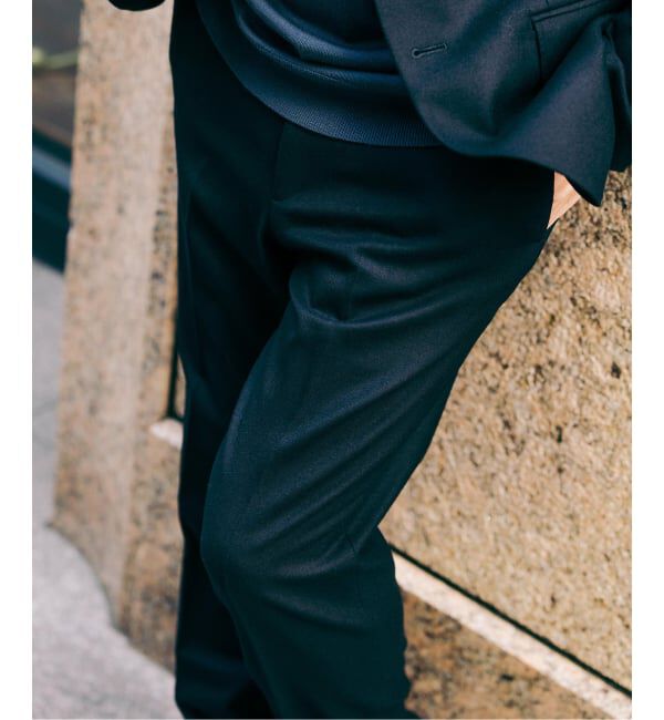 EDIFICE「SUPER 120&rsquo;s ウールサキソニー テーパードパンツ【セットアップ着用可能】」|スラックス|