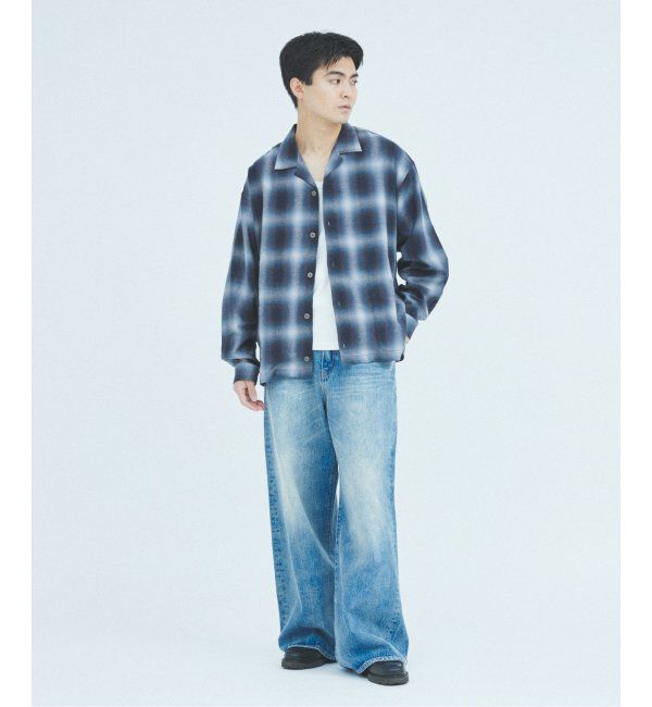 J.S.Homestead「J.S.Homestead / リラックス オンブレ オープン カラー シャツ」|シャツ・ブラウス|