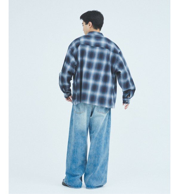 J.S.Homestead「J.S.Homestead / リラックス オンブレ オープン カラー シャツ」|シャツ・ブラウス|
