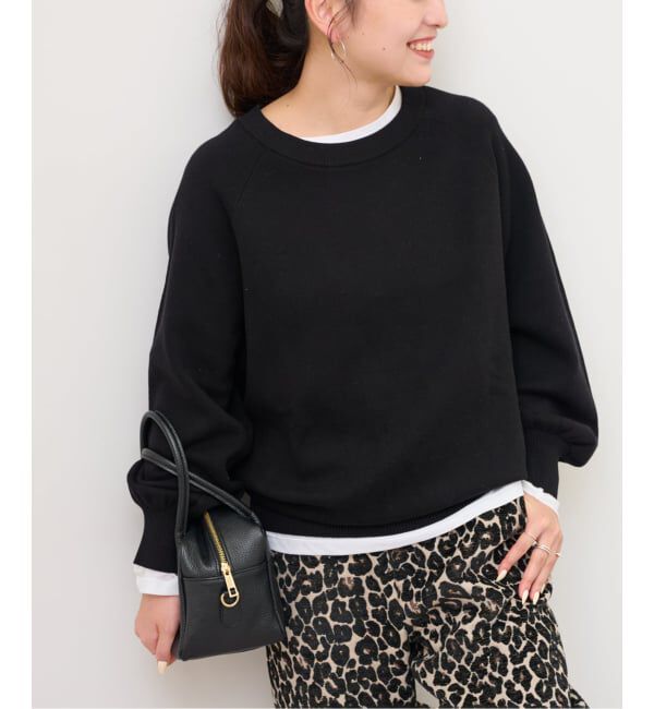 JOURNAL STANDARD relume「《WEB限定追加》スウェットライクベーシックニット」|ニット・セーター|ブラック