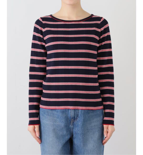 JOURNAL STANDARD relume「ハリヌキボーダークルーネックプルオーバー」|ニット・セーター|