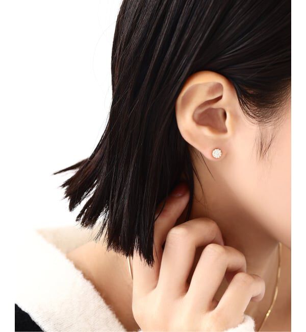 Lilas by Spick&Span「0.6ctサイドダイヤピアス K18（両耳）」|ピアス|