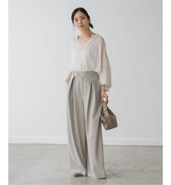 NOBLE「レーストリミングフリルカフスブラウス」|シャツ・ブラウス|