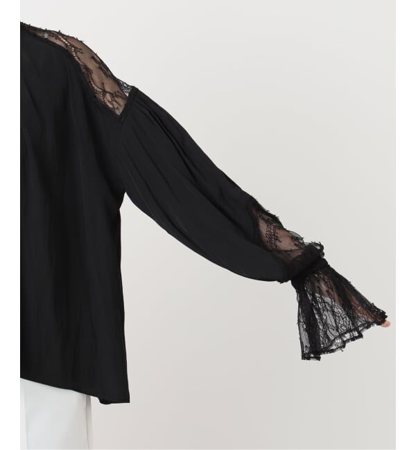 NOBLE「レーストリミングフリルカフスブラウス」|シャツ・ブラウス|