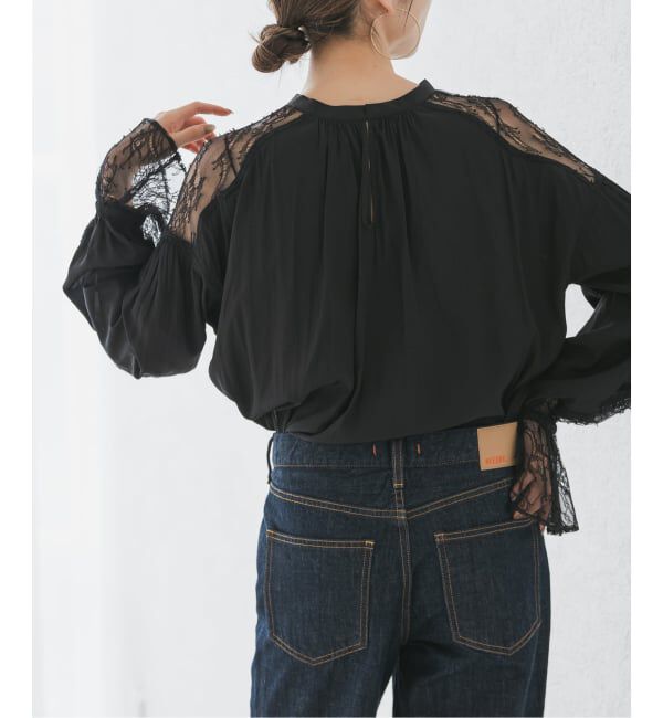 NOBLE「レーストリミングフリルカフスブラウス」|シャツ・ブラウス|