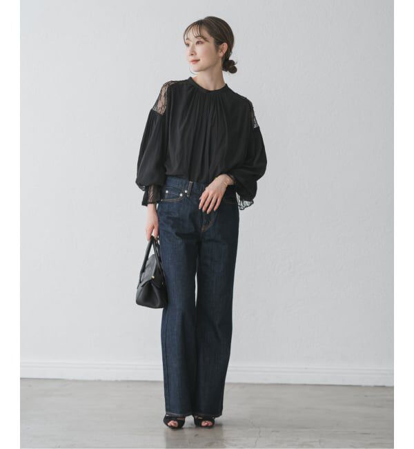 NOBLE「レーストリミングフリルカフスブラウス」|シャツ・ブラウス|