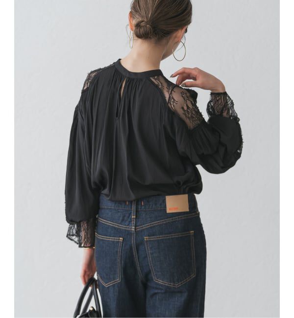 NOBLE「レーストリミングフリルカフスブラウス」|シャツ・ブラウス|