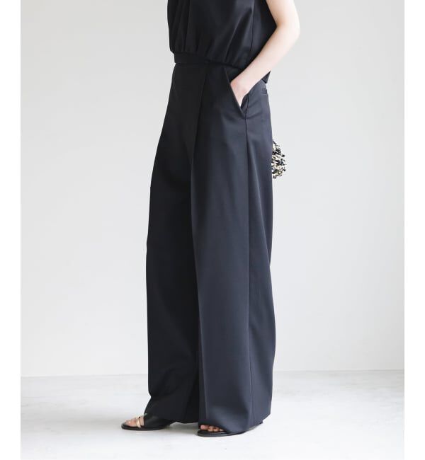 NOBLE「《追加》【洗える】エステルツイルストレッチスラックスパンツ 8」|スラックス|