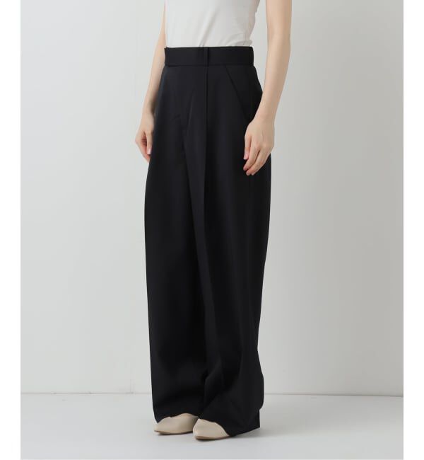 NOBLE「《追加》【洗える】エステルツイルストレッチスラックスパンツ 8」|スラックス|