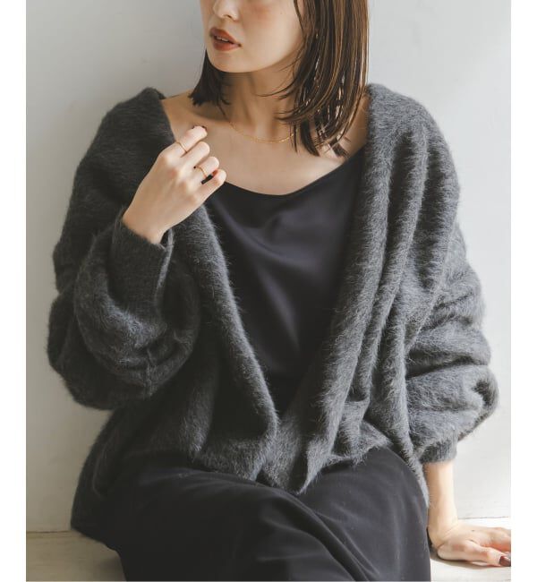 NOBLE「FOX/Caファーニットカーディガン」|カーディガン|グレー