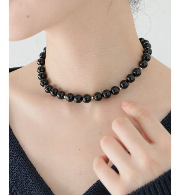 FRAMeWORK「PREEK/プリーク howraw round stone nl onyx ネックレス」|ネックレス|シルバー