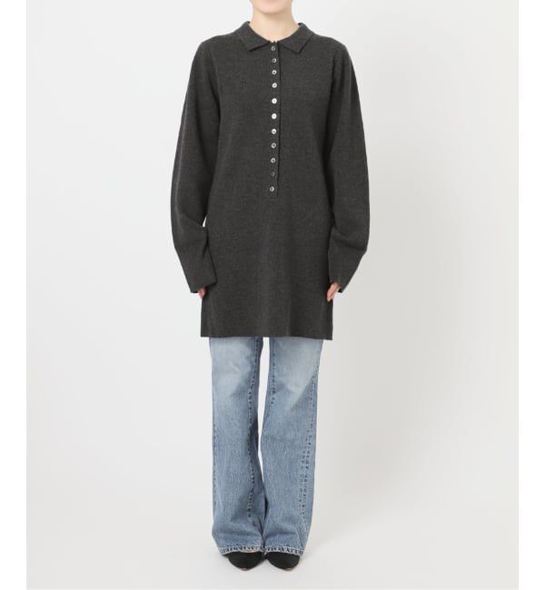 Spick and Span「ポロシャツチュニックニットワンピ」|ワンピース|