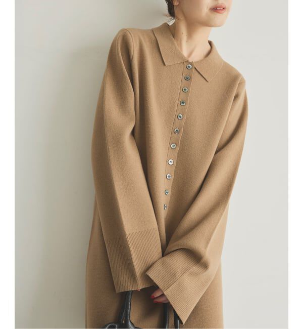 Spick and Span「ポロシャツチュニックニットワンピ」|ワンピース|