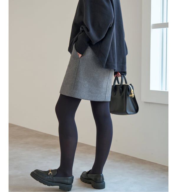 Spick and Span「《追加》メルトンAラインミニスカート」|スカート|