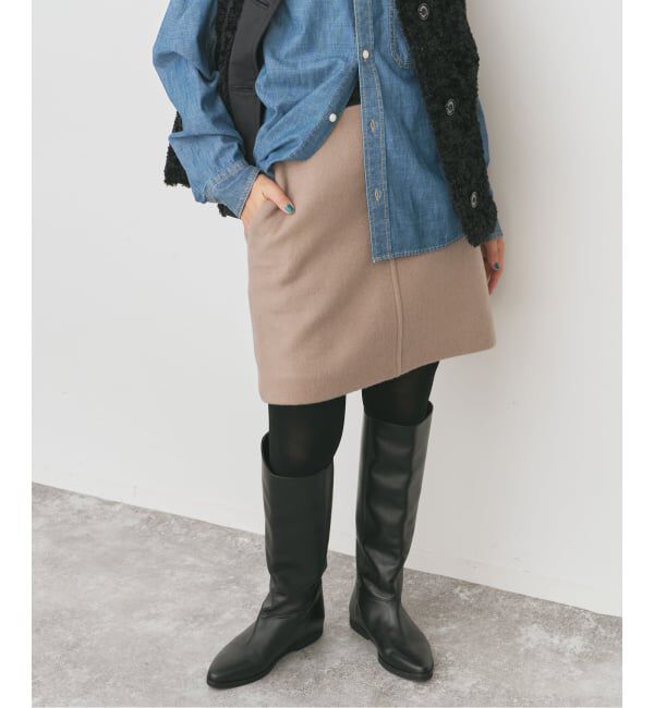 Spick and Span「《追加》メルトンAラインミニスカート」|スカート|