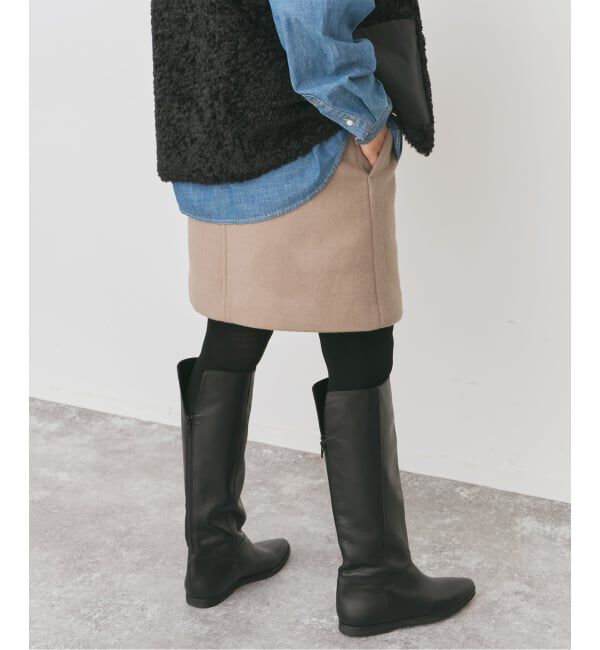 Spick and Span「《追加》メルトンAラインミニスカート」|スカート|