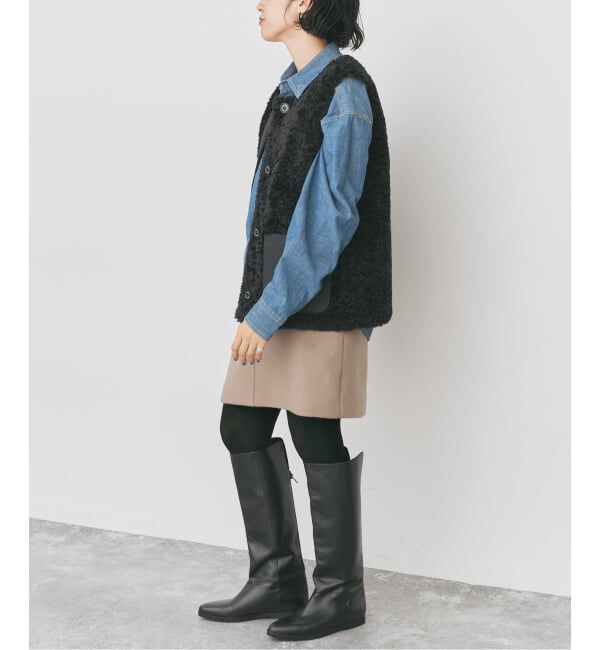 Spick and Span「《追加》メルトンAラインミニスカート」|スカート|