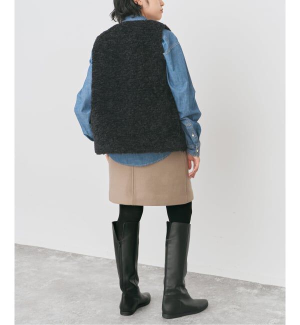 Spick and Span「《追加》メルトンAラインミニスカート」|スカート|